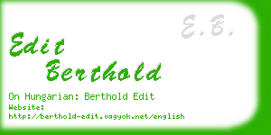 edit berthold business card